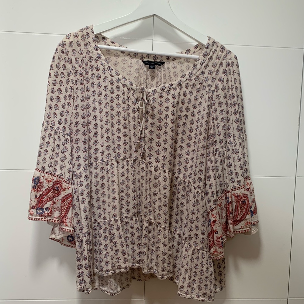 boho american eagle shirt